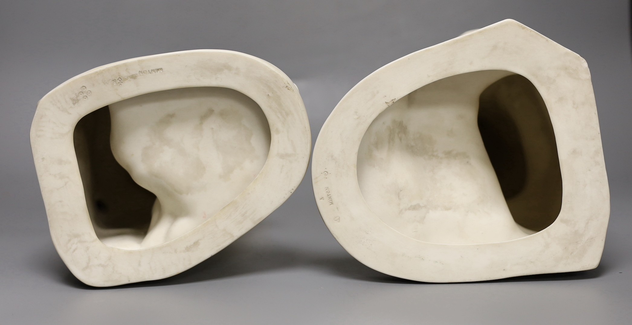 John Bell for Minton, two Parian figures of Dorothea and Clorinda, 35cm tall
